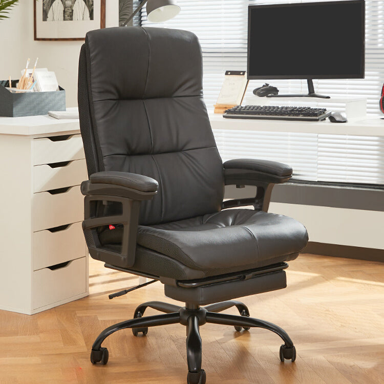 Padded Arms Office Chair Tilt Mechanism No Distressing Ergonomic Slide Chair