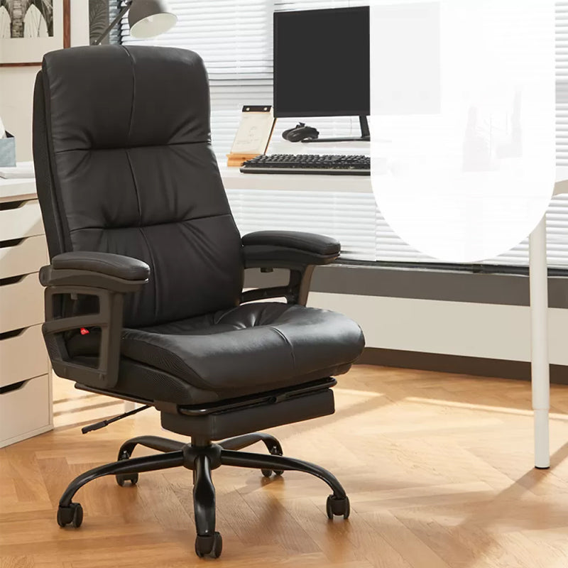 Padded Arms Office Chair Tilt Mechanism No Distressing Ergonomic Slide Chair