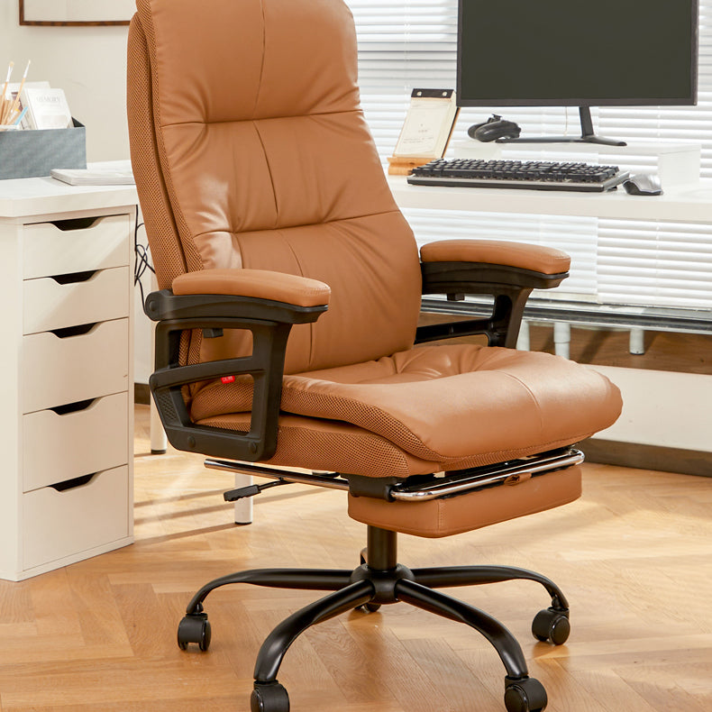 Padded Arms Office Chair Tilt Mechanism No Distressing Ergonomic Slide Chair