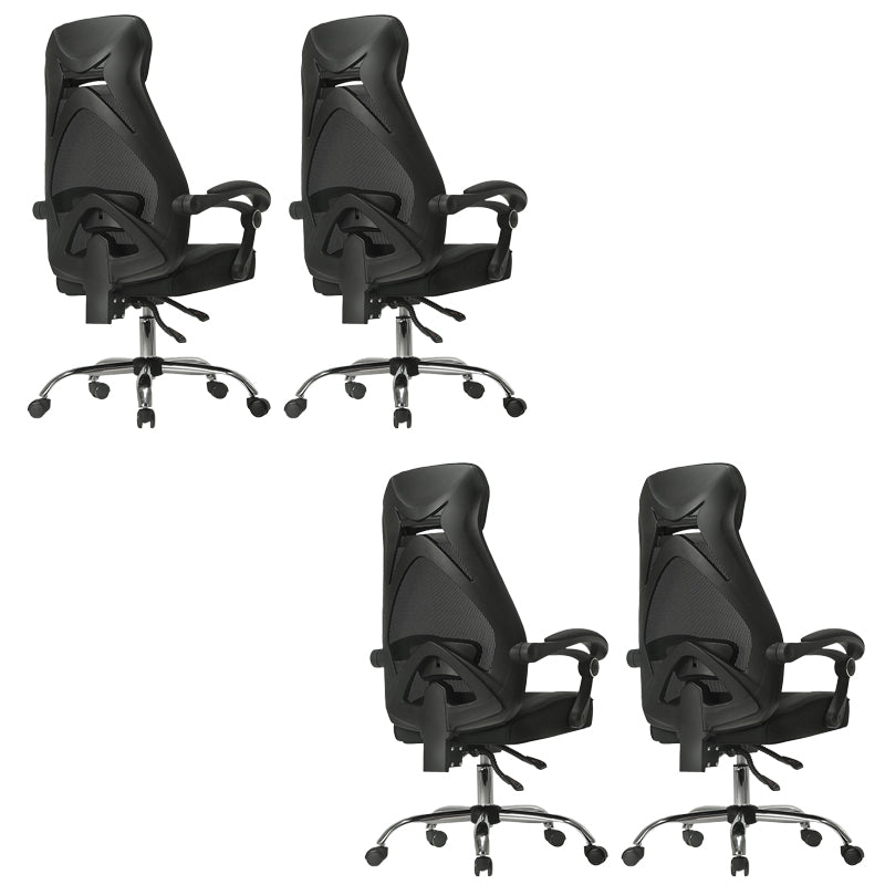 Padded Arms Office Chair Tilt Mechanism No Distressing Desk Chair with Wheels