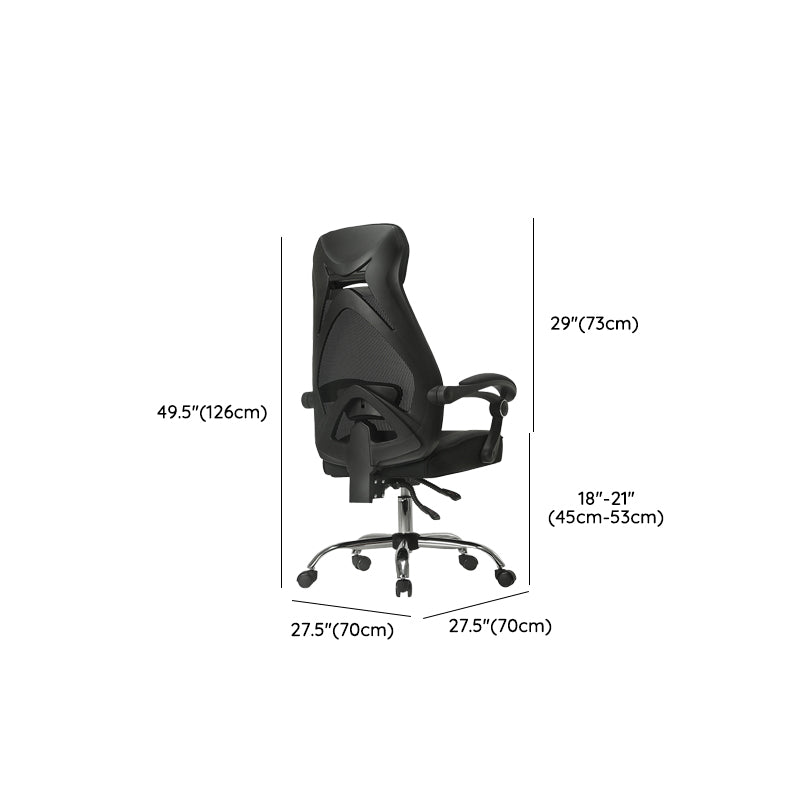 Padded Arms Office Chair Tilt Mechanism No Distressing Desk Chair with Wheels