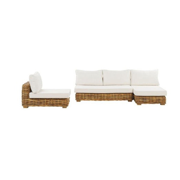 Rattan Outdoor Patio Sofa Water Resistant Patio Sectional with Cushions