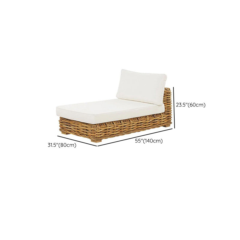 Rattan Outdoor Patio Sofa Water Resistant Patio Sectional with Cushions