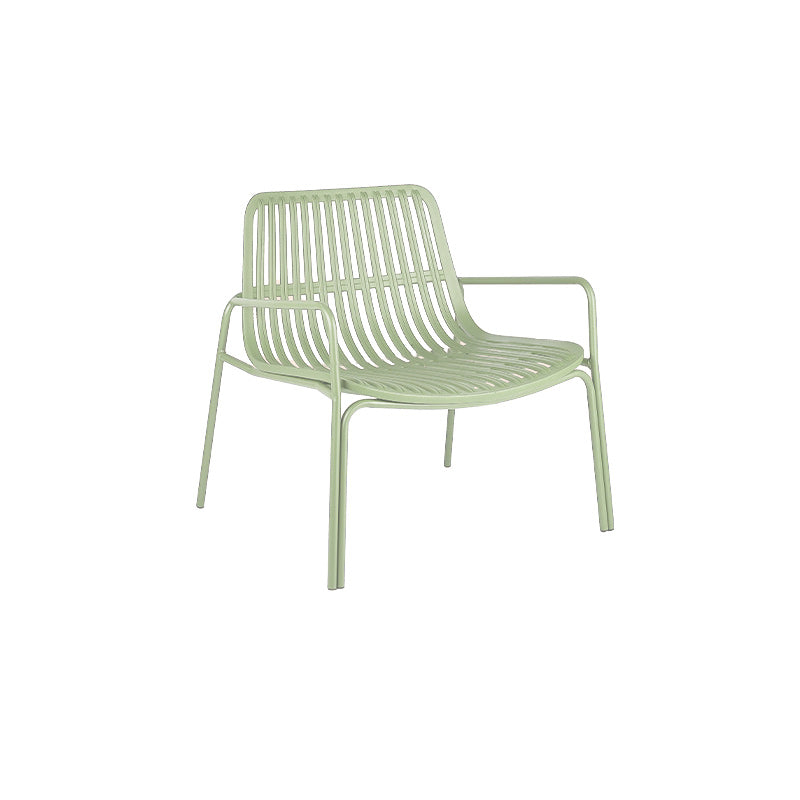 Contemporary Patio Arm Chair in Iron Frame Outdoors Dining Chairs