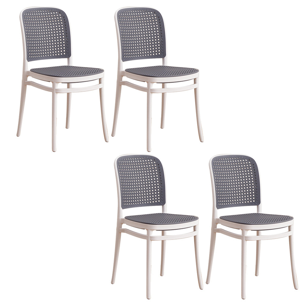 Contemporary Dining Side Chair with Metal Legs Stacking Side Chair