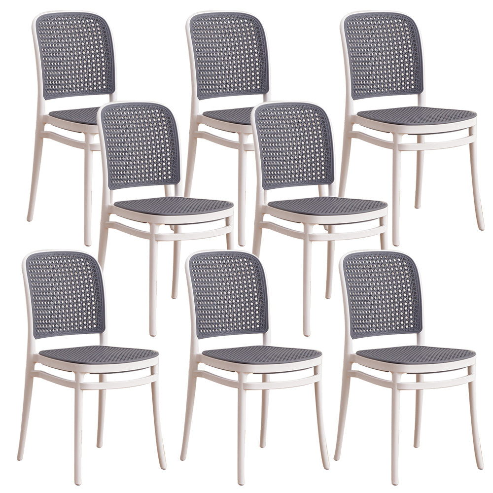 Contemporary Dining Side Chair with Metal Legs Stacking Side Chair