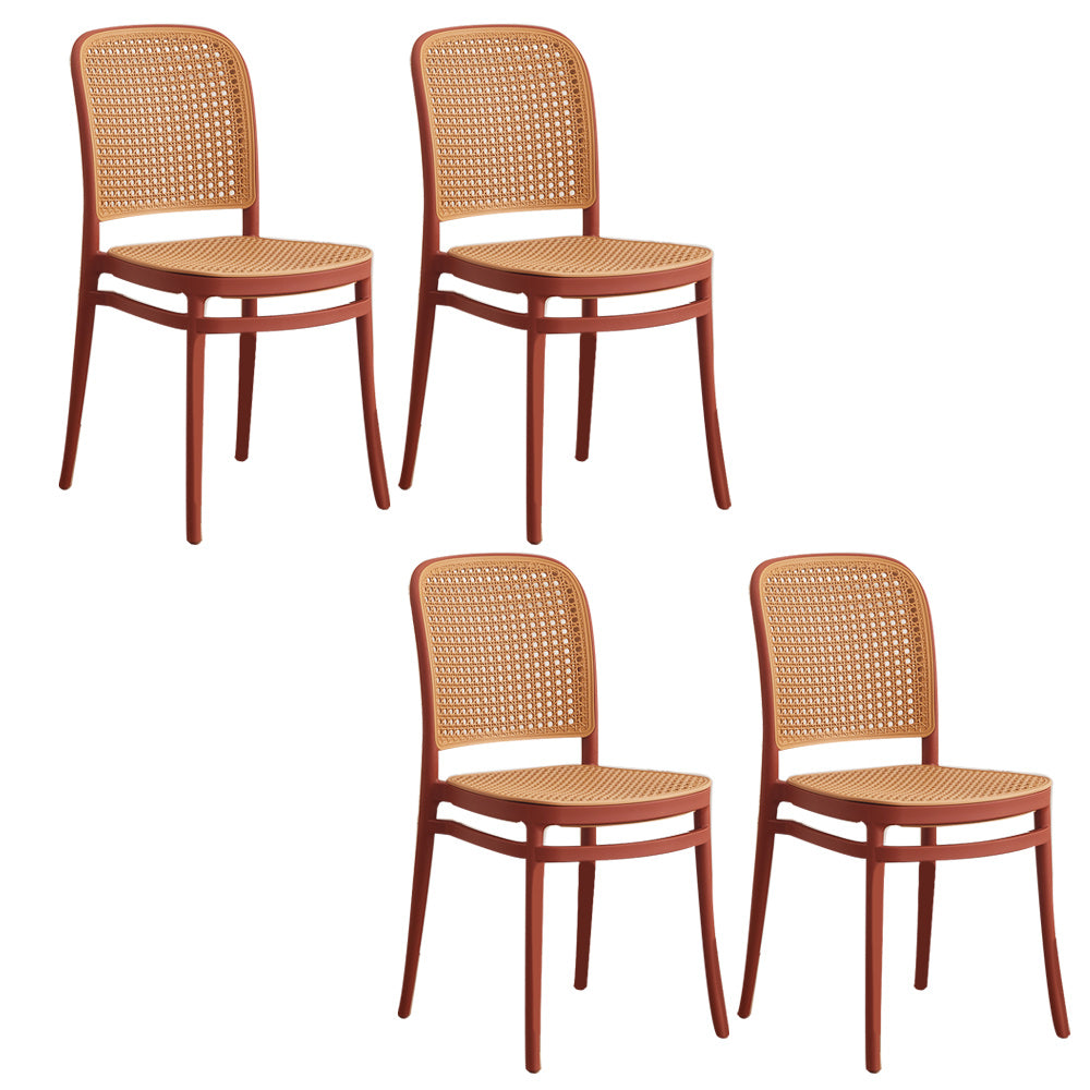 Contemporary Dining Side Chair with Metal Legs Stacking Side Chair