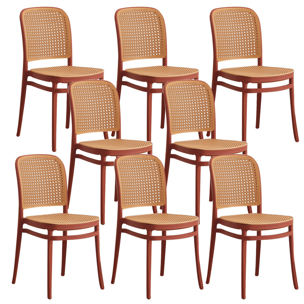 Contemporary Dining Side Chair with Metal Legs Stacking Side Chair