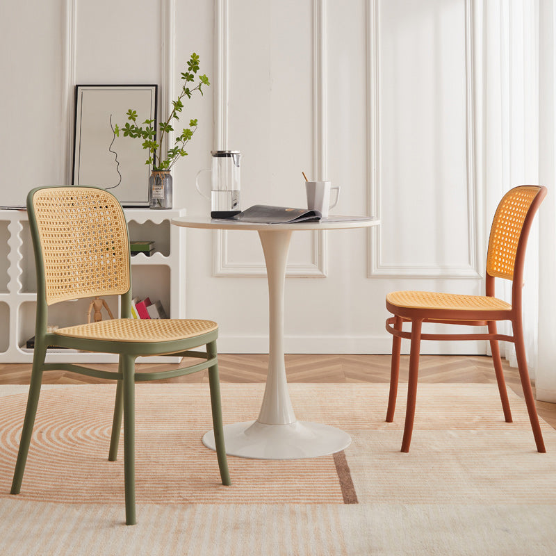 Contemporary Dining Side Chair with Metal Legs Stacking Side Chair