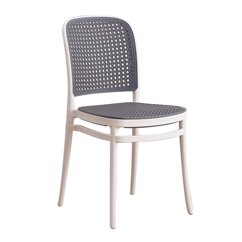 Contemporary Dining Side Chair with Metal Legs Stacking Side Chair