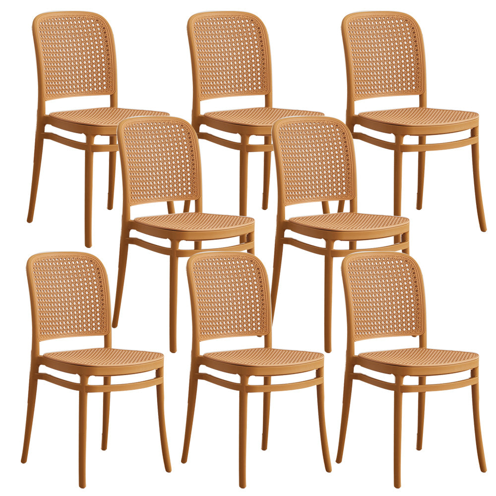 Contemporary Dining Side Chair with Metal Legs Stacking Side Chair