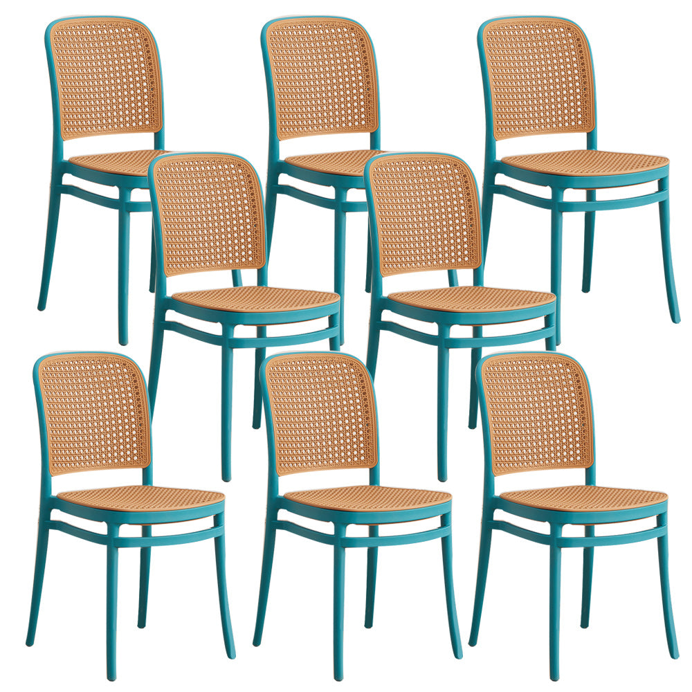 Contemporary Dining Side Chair with Metal Legs Stacking Side Chair