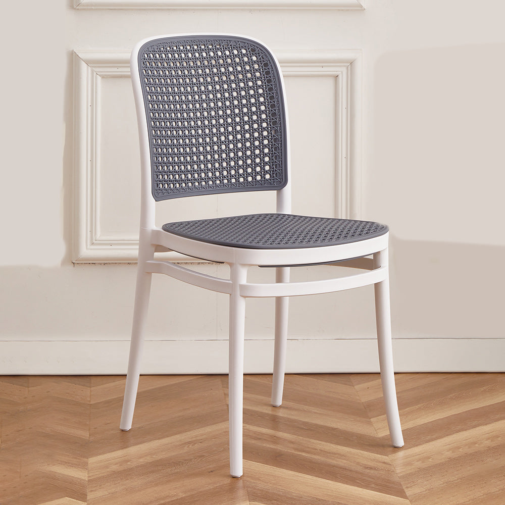 Contemporary Dining Side Chair with Metal Legs Stacking Side Chair