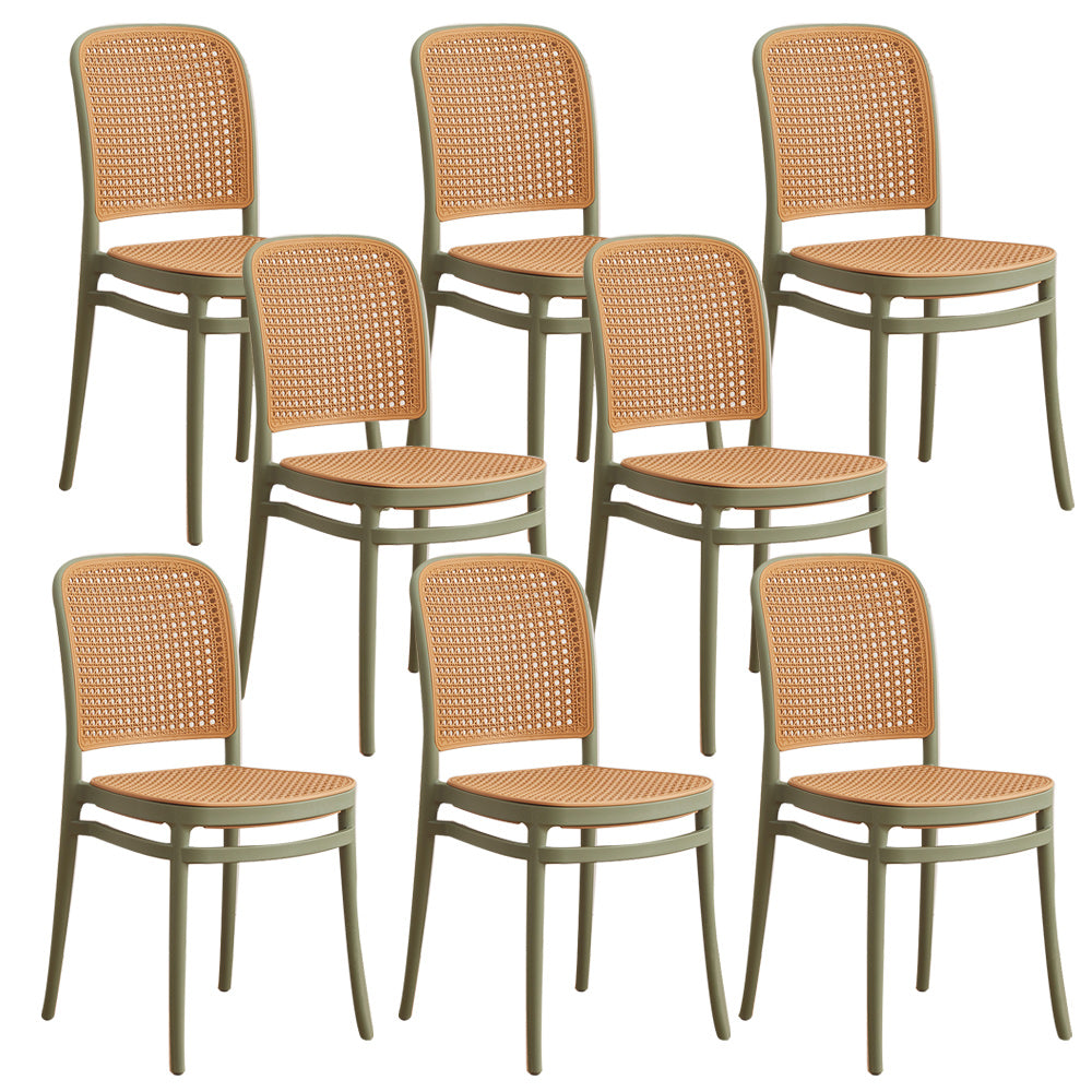 Contemporary Dining Side Chair with Metal Legs Stacking Side Chair