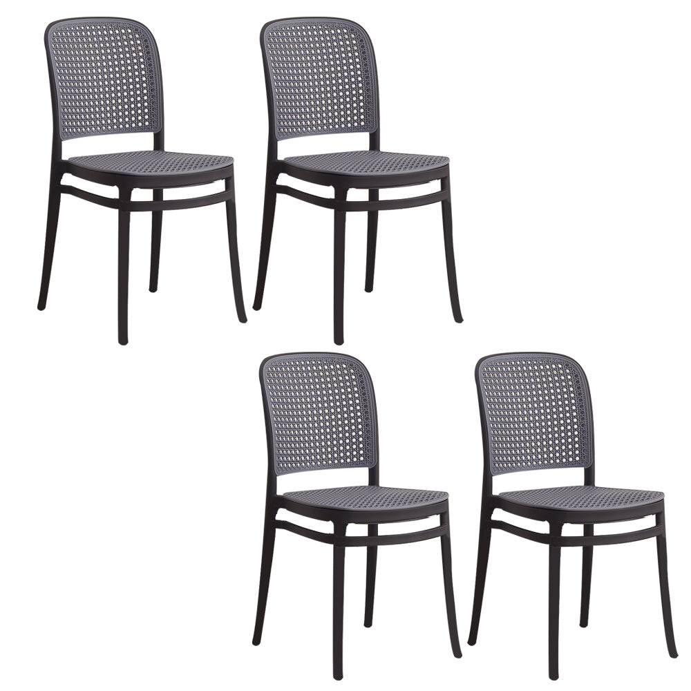 Contemporary Dining Side Chair with Metal Legs Stacking Side Chair