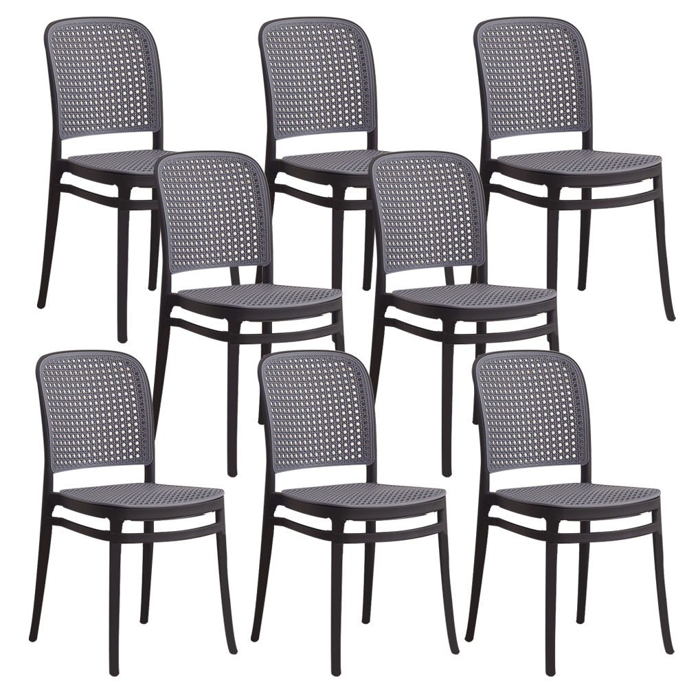 Contemporary Dining Side Chair with Metal Legs Stacking Side Chair