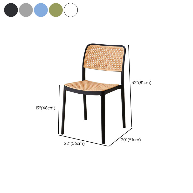 Tropical Single Chair Dining Side Chair/Dining Armchair in Plastic