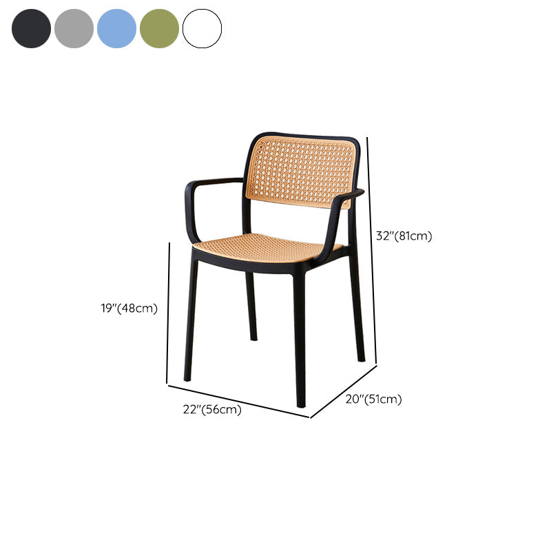 Tropical Single Chair Dining Side Chair/Dining Armchair in Plastic