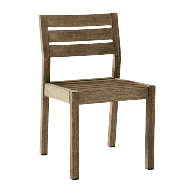 Modern Solid Wood Dining Side Chair Armless Outdoor Bistro Chairs