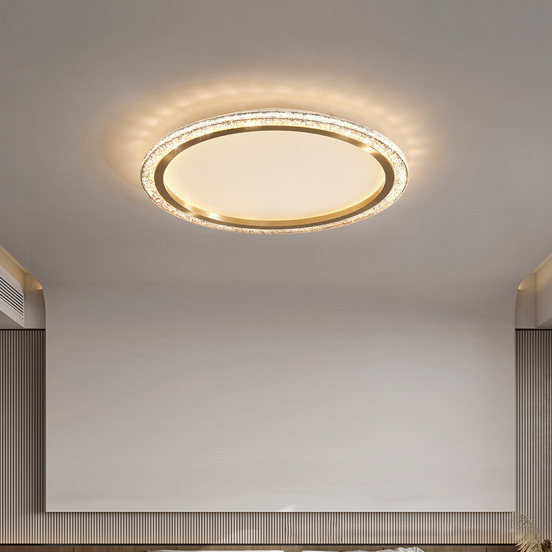 Aluminum LED Ceiling Flush Contemporary Flush Mount in Gold finish