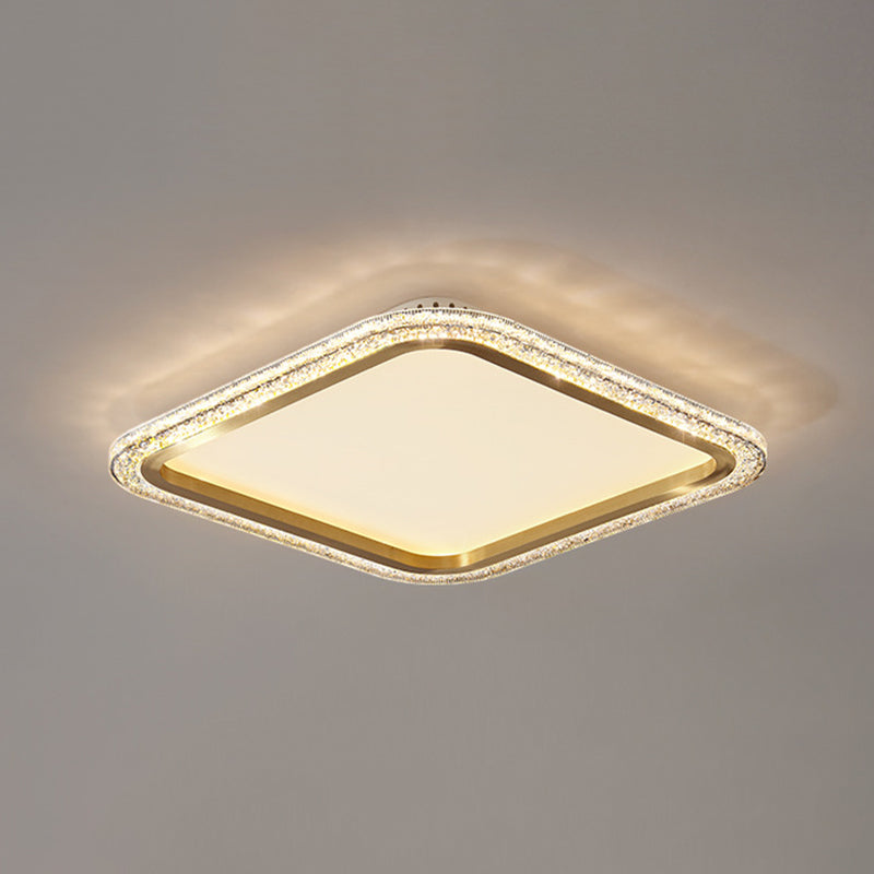 Aluminum LED Ceiling Flush Contemporary Flush Mount in Gold finish