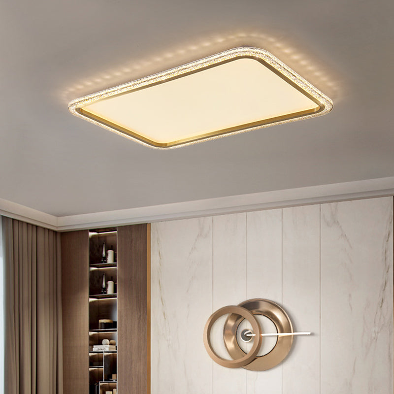 Aluminum LED Ceiling Flush Contemporary Flush Mount in Gold finish