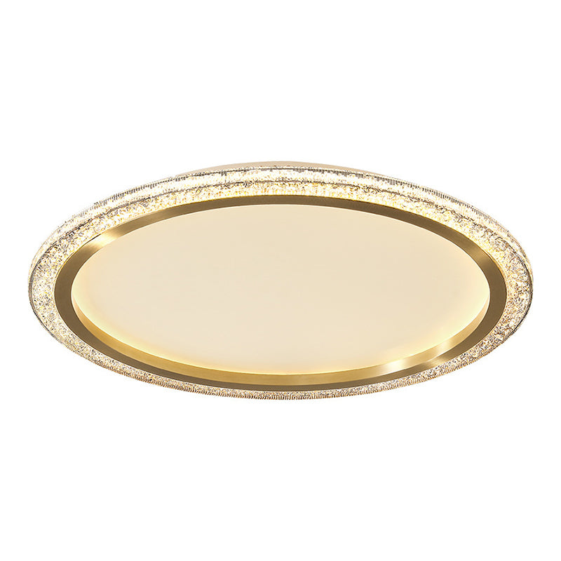 Aluminum LED Ceiling Flush Contemporary Flush Mount in Gold finish