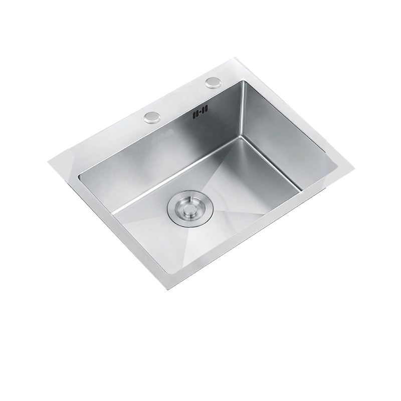 Stainless Steel Drop-In Kitchen Sink Overflow Hole Design Kitchen Sink with Faucet