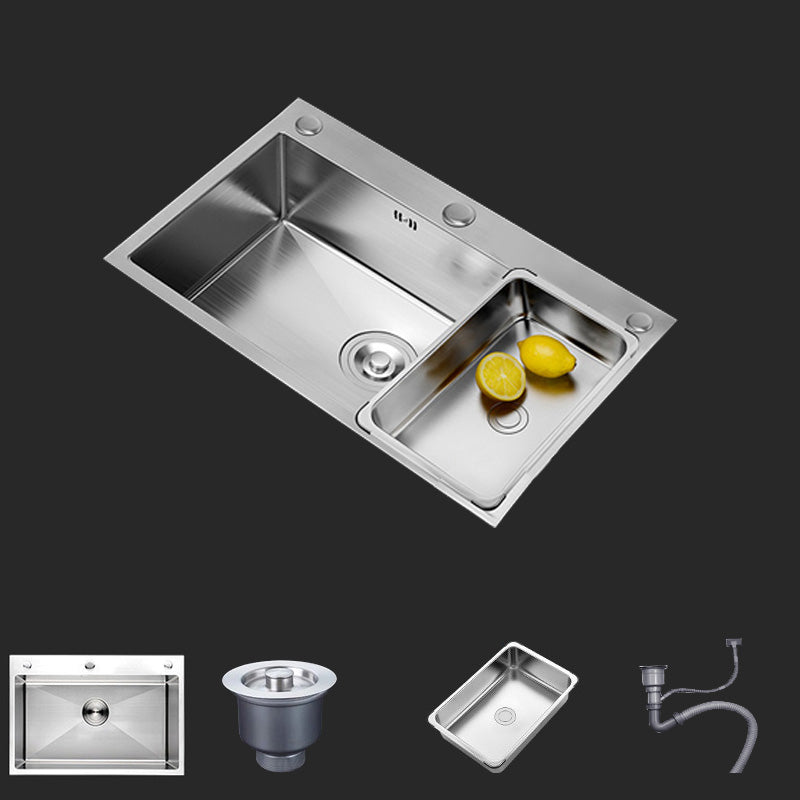 Rectangle Stainless Steel Kitchen Sink Single Bowl Sink with Soap Dispenser