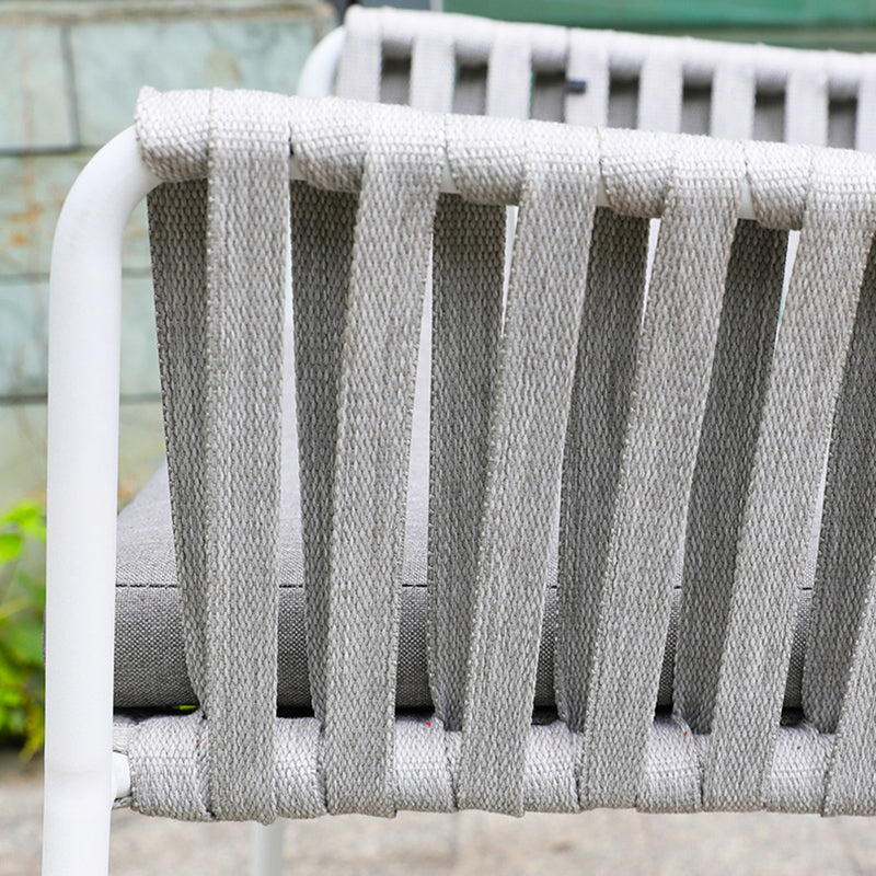 White Arms Included Dining Side Chair Stacking Outdoor Bistro Chairs