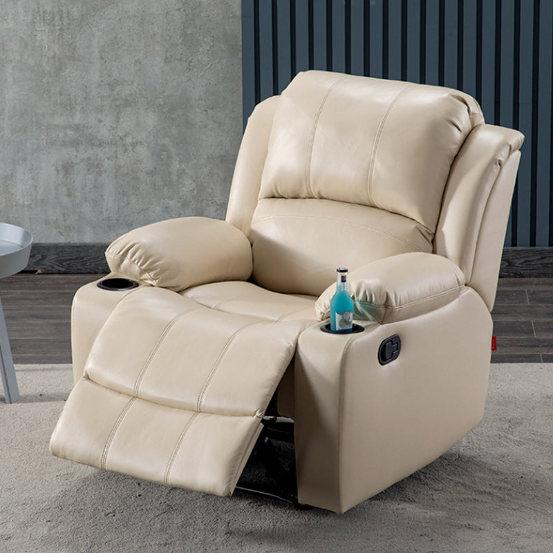 Contemporary Recliner Chair Solid Color Metal Indoor Standard Reclining