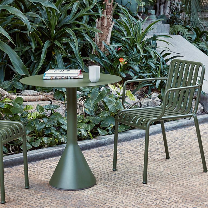 Green Metal Outdoor Dining Table Set 1/3 Pcs Patio Set for Small Places