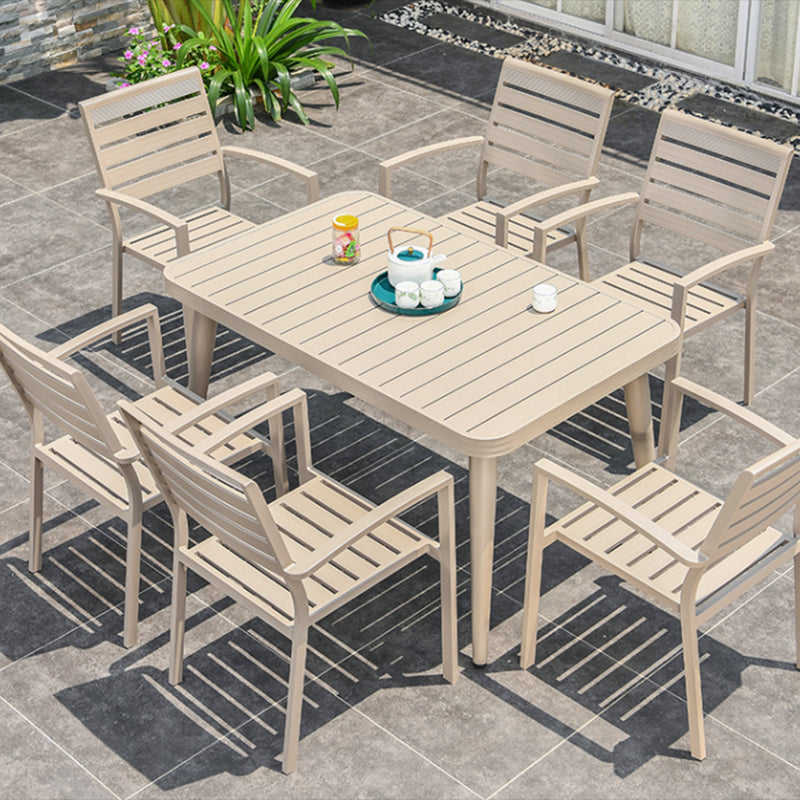 Modern Style Dining Set Metal 5/7/9 Pieces Water Resistant Dining Set