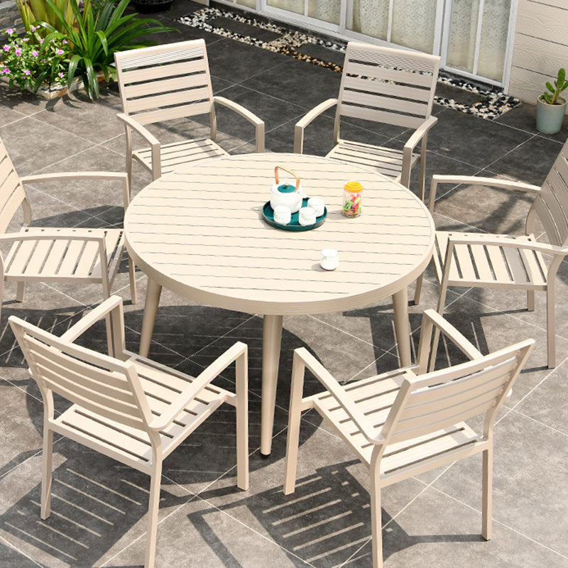 Modern Style Dining Set Metal 5/7/9 Pieces Water Resistant Dining Set