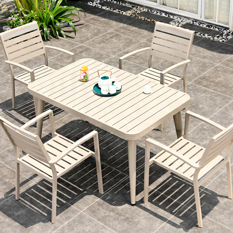 Modern Style Dining Set Metal 5/7/9 Pieces Water Resistant Dining Set