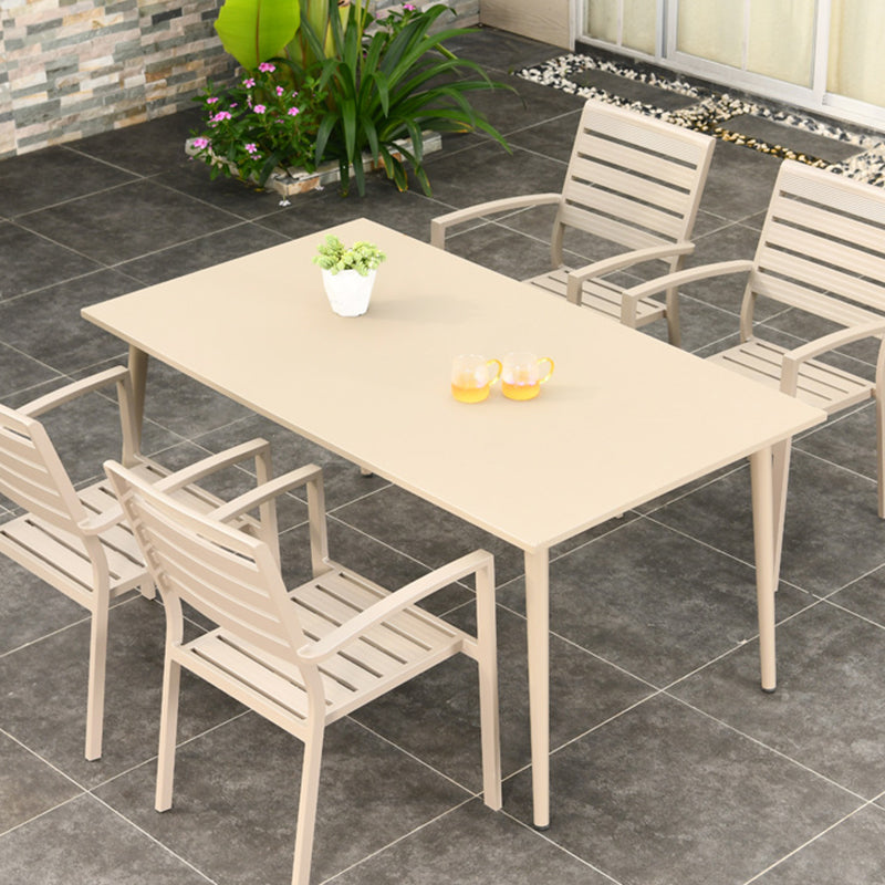 Modern Style Dining Set Metal 5/7/9 Pieces Water Resistant Dining Set