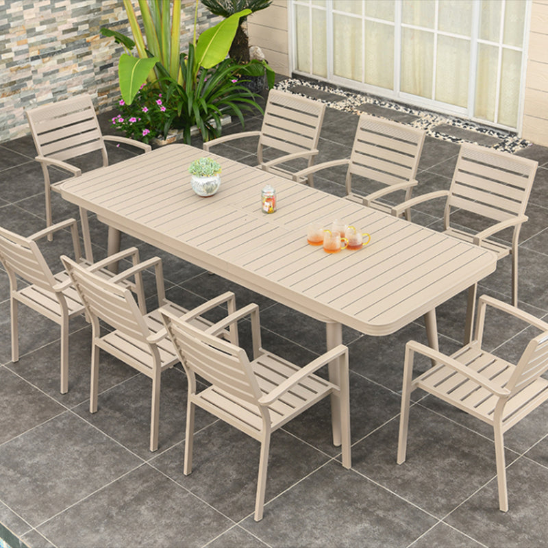 Modern Style Dining Set Metal 5/7/9 Pieces Water Resistant Dining Set