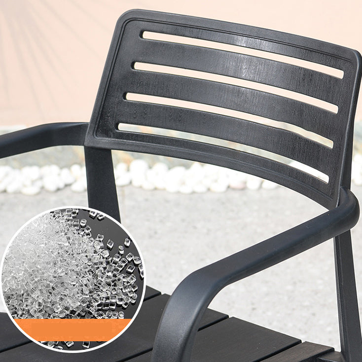 Modern Black Dining Side Chair Stacking Outdoor Bistro Chairs