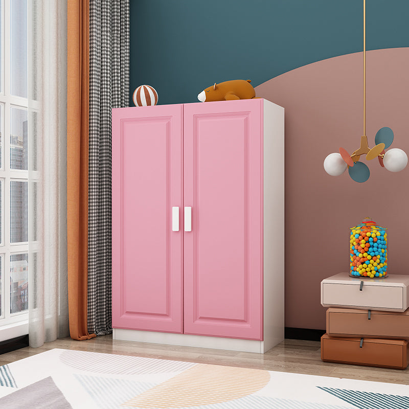 Matte Kids Closet Modern Wooden Locker with Garment Rod and Shelved