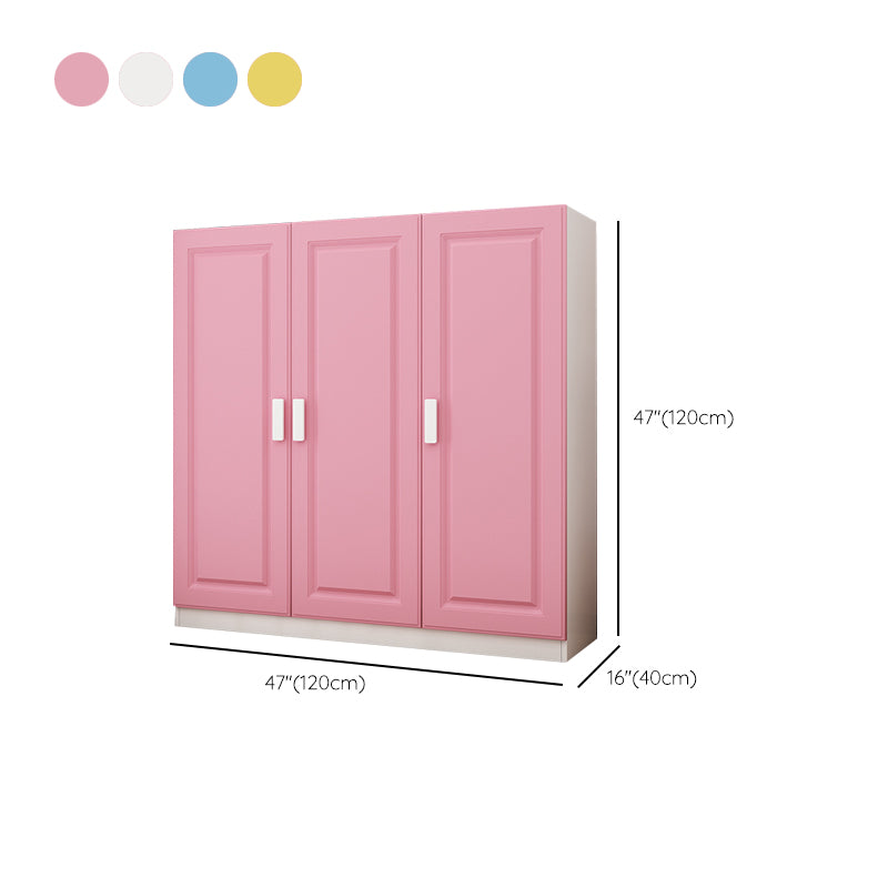 Matte Kids Closet Modern Wooden Locker with Garment Rod and Shelved