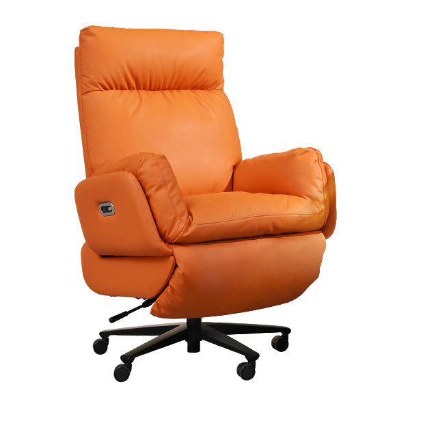 Orange Standard Recliner Power-Push Botton Recliners Position Lock