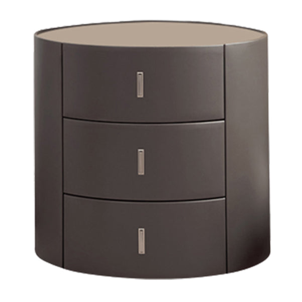 Faux Leather Upholstery Kids Bedside Table Modern Nightstand with Drawers