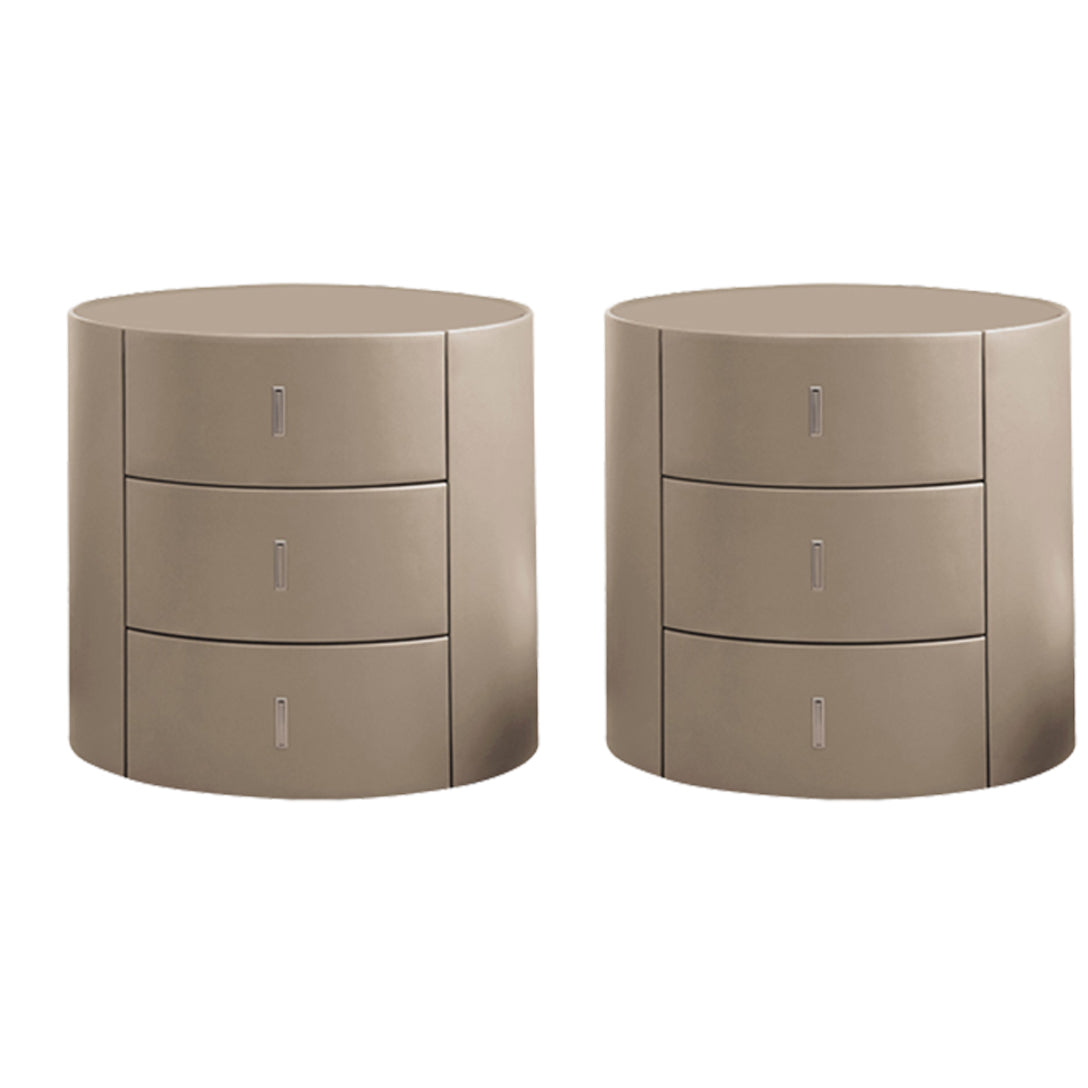 Faux Leather Upholstery Kids Bedside Table Modern Nightstand with Drawers