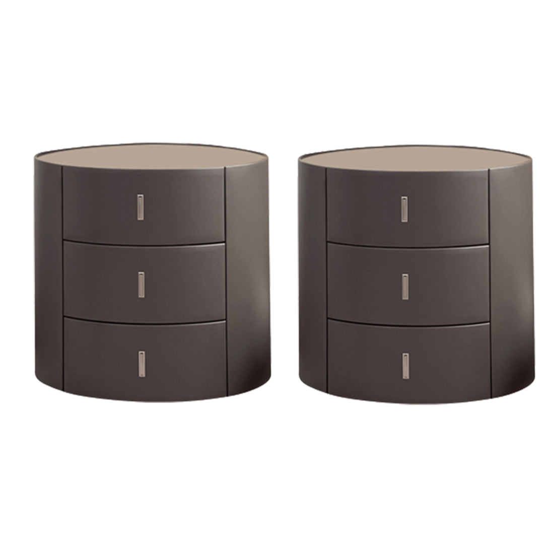 Faux Leather Upholstery Kids Bedside Table Modern Nightstand with Drawers