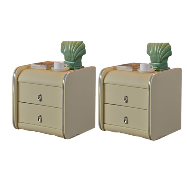 Manufactured Wood Kids Bedside Table Modern Nightstand with 2 Drawers