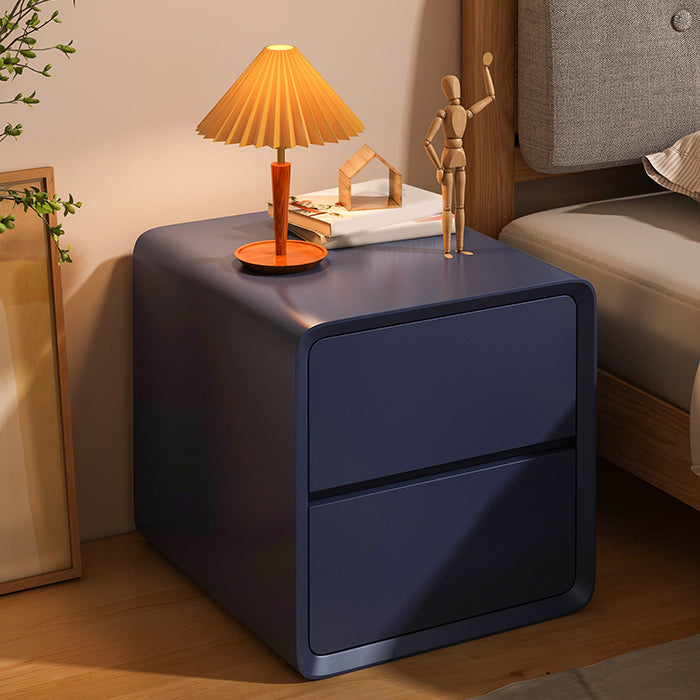 Faux Leather Upholstery Kids Bedside Table Modern Pine Youth Nightstand