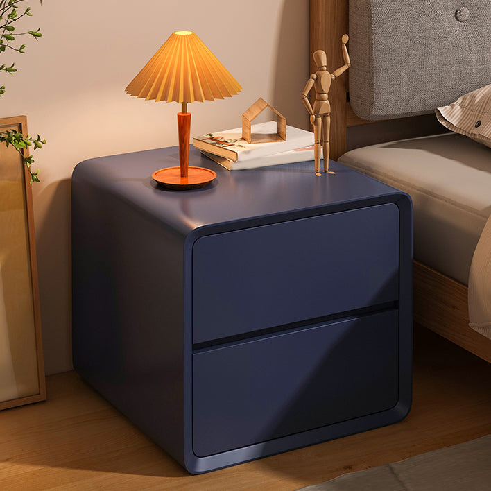 Faux Leather Upholstery Kids Bedside Table Modern Pine Youth Nightstand