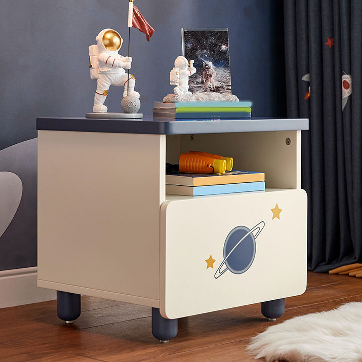 Manufactured Wood Youth Nightstand Space Bedside Table for Nursery