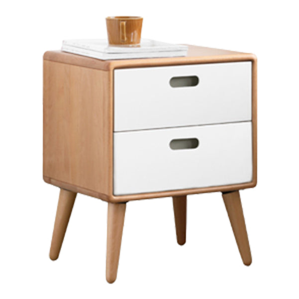 Modern & Contemporary Bedside Table for Nursery Solid Wood Nightstand Kids