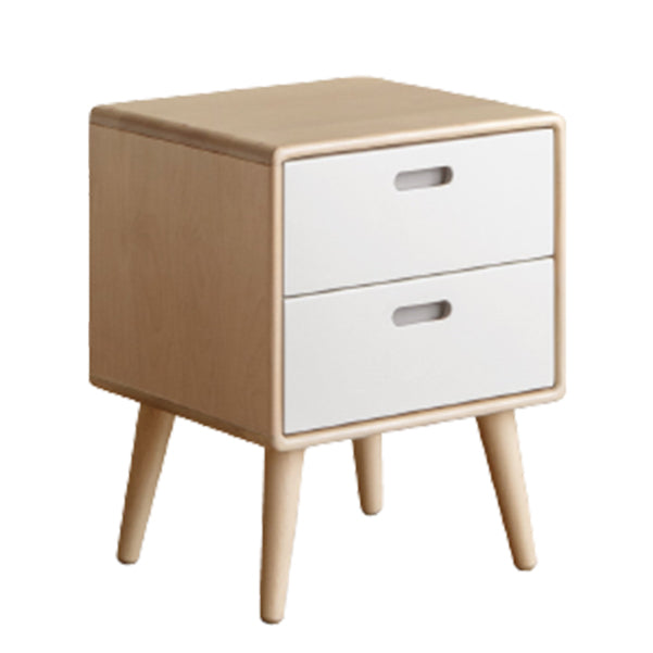 Modern & Contemporary Bedside Table for Nursery Solid Wood Nightstand Kids